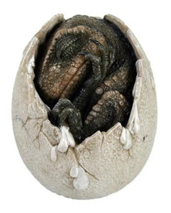 Estatua pintada a mano de dinosaurio marrón huevo versión 4" 07DPT02 - Imagen 1 de 1