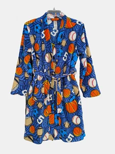 Boys Plush Robe Sports Theme Blue Joe Boxer Size Large - Picture 1 of 8