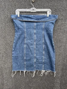 Mini Vestido Reformation Marilyn Denim Azul Sin Mangas Cremallera Talla 10 - Imagen 1 de 11