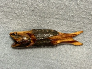 Handmade Wood Trout Fly Fishing Keychain/Decorative - Picture 1 of 8