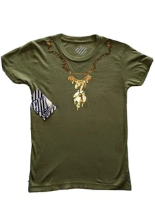 NWT SNOWBOARD REVOLUTION T-Shirt Top GREEN Size Medium Short Sleeve JUNIORS - Picture 1 of 9
