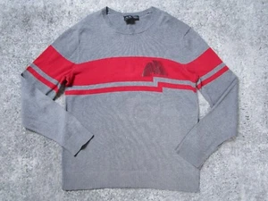 Armani Exchange Sweater Mens Large Gray Knitted Long Sleeves Pullover Crew Neck* - Picture 1 of 12