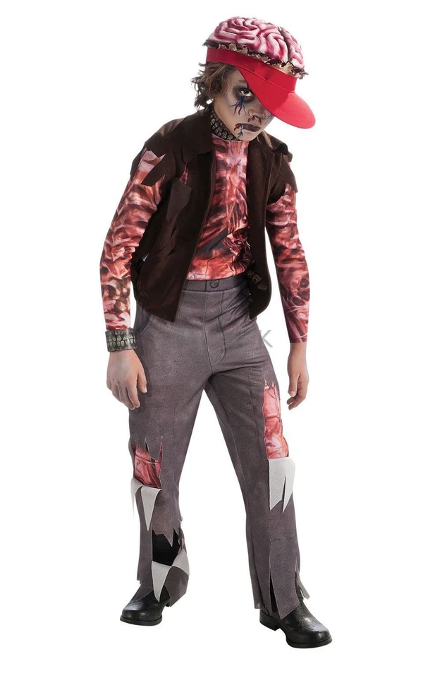 RUBÍES Niños Zombie Punk Rocker Disfraz Walking Dead Halloween Niño M Talla 8-10 Foto 1 de 2