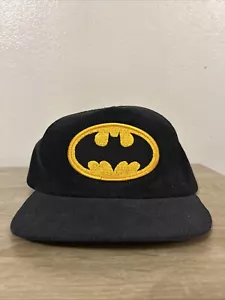Gorra de Batman de colección años 80 promoción de película pana negra Snapback DC Comics - Imagen 1 de 11