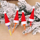 10Pcs Santa Claus Hat Mini Dollhouse Xmas Hat Lollipop Top Topper Cover Decor