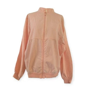 Chaqueta cortavientos grande de algodón melocotón Jolly Roger años 70 pastel - Imagen 1 de 6