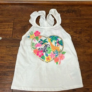 Tommy Bahama Girls Flamingo Tank size 4 - Picture 1 of 4