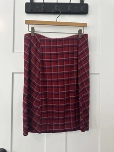 J. JILL PONTE STRICKROCK, GRÖSSE SMALL, ELASTISCHER BUND, ROT KARIERT - Bild 1 von 3