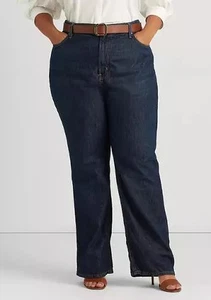 Ralph Lauren High Rise Relaxed Straight Jeans Plus 20W NEW $135  202881837001 - Picture 1 of 6