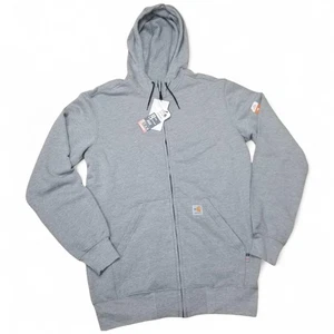 Carhartt FR Sweatshirt Mens M Tall Flame Resistant Force Loose Full Zip Hoodie - Picture 1 of 19