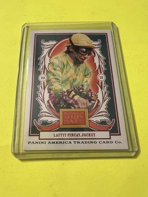 2013 帕尼尼黄金时代短印花 Laffit Pincay 绿色袖子 #76-SP SSP 白色 — 第 1/2 张图片