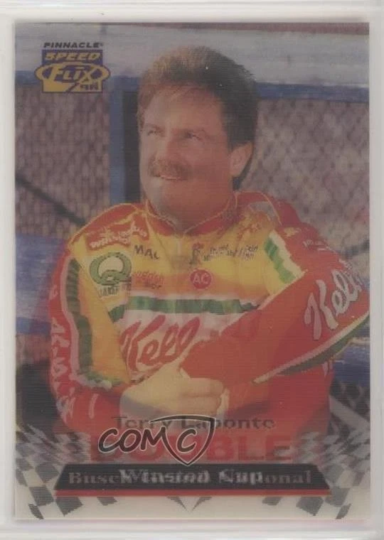 1996 Pinnacle Speed Flix Double Take Terry Labonte #46 HOF - Image 1 of 2