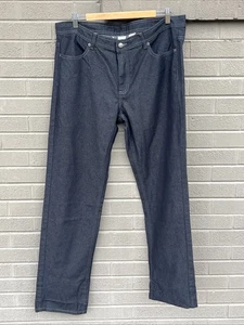 Pantalones de mezclilla McDonalds para hombre 36R negros pierna recta con entrepierna ajustable 30"- 33" - Imagen 1 de 9