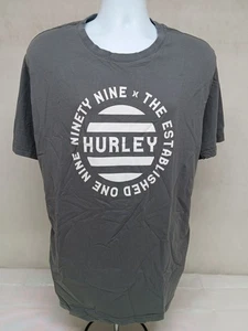 Camiseta Hurley Para Hombres Gris Establecida 1999 2XL Frontal Gráfico Manga Corta Calce Ajustado - Imagen 1 de 11