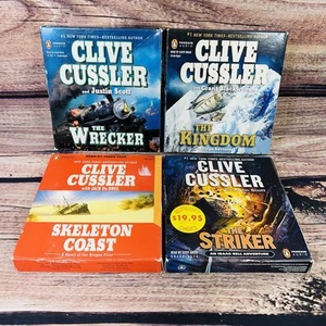*LOT* of 4 Clive Cussler Audiobooks Audio Book CD Sets - Picture 1 of 3
