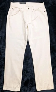 Polo Ralph Lauren Men's White Pants 650 Straight Jeans Classic Fit Size 32x32 - Picture 1 of 13