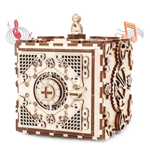 3D Holzpuzzle Safe Kit Zum Selbermachen Mechanische Schatzkiste Brainteaser Sparschwein... - Bild 1 von 7