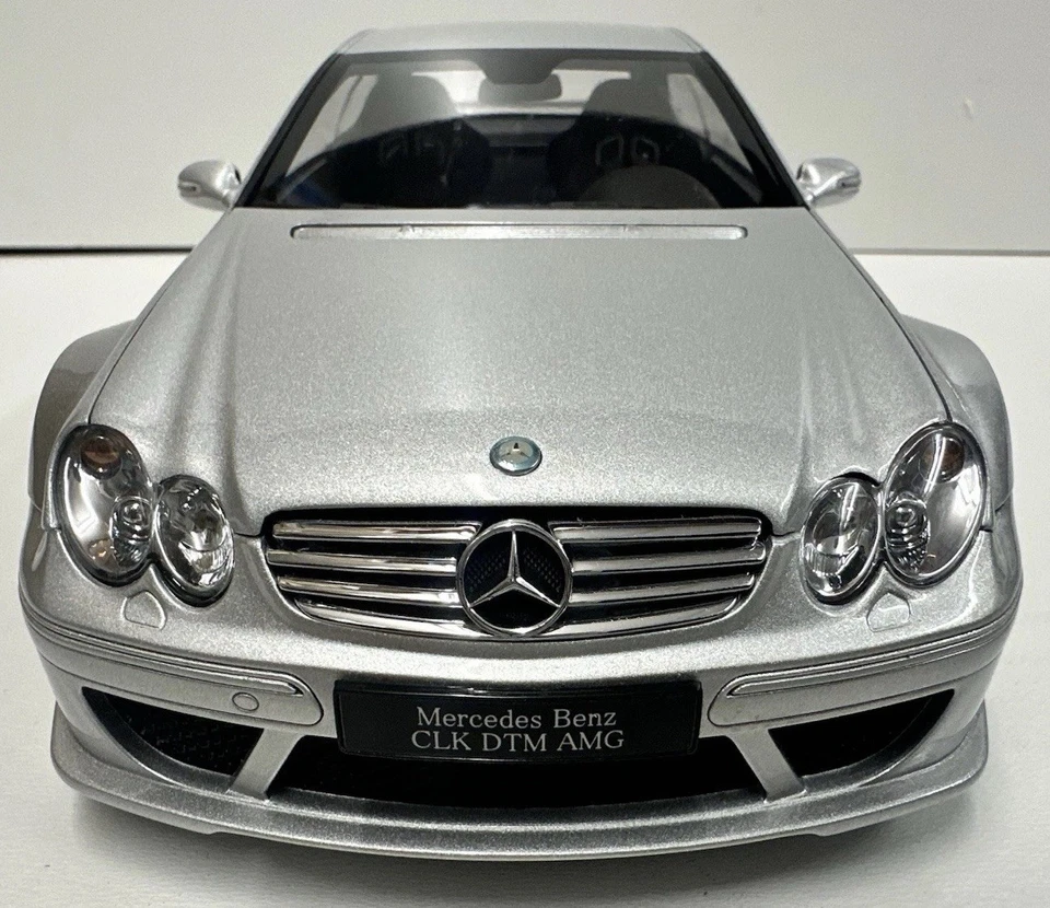 Kyosho 1/18 Diecast Model Car - Mercedes Benz CLK DTM AMG Coupe Silver - Image 1 of 4
