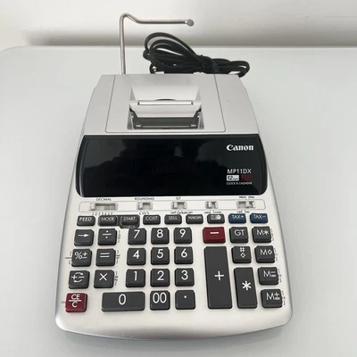 Canon MP11DX 12 Digits 2-Color Print Desktop Printing Calculator TESTED - Image 1 of 4