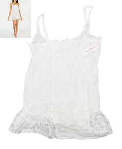 Linea Donatella Lace Trim Clip Dot Solid Color Women's Chemise Top NWT - Picture 1 of 1