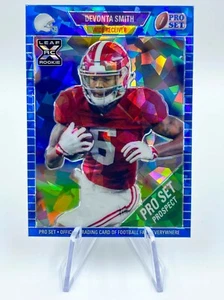 DEVONTA SMITH Rookie 2021 Leaf Pro Set Metal Blue Crystals /35 Alabama Eagles - Picture 1 of 2