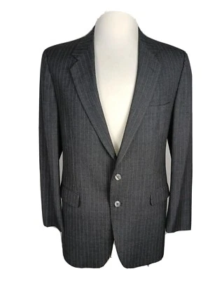 givenchy Mens Sz 42R Gray Pin Stripe Wool Blend Sport Coat B27 - Image 1 of 4