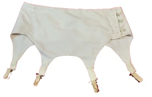 Vintage womens White cotton garter belt USSR Ukraine Soviet 1970s retro lingerie - Picture 1 of 10