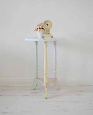 Whimsical Bird Table, Hand Painted Decoupage Side Table, Wooden End Table - Image 1 of 4