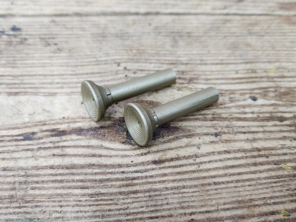 1960's Buick Olds Pontiac Chevy Cadillac Gold Door Panel Lock Stem Pull Knobs GM - Image 1 of 4