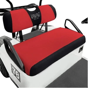 10L0L Red Golf Cart Seat Cover for Club Car DS EZGO TXT RXV, Mesh Seat Protector - Picture 1 of 9