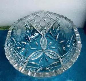 Antique McKee Clear Cut Glass BEACON Innovation 410 bowl Circa 1920'S - Picture 1 of 6
