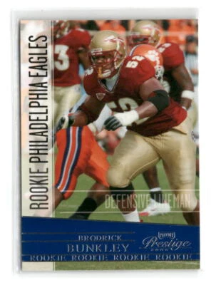 2006 Playoff Prestige - #165 - Brodrick Bunkley RC - Philadelphia Eagles - Image 1 of 2
