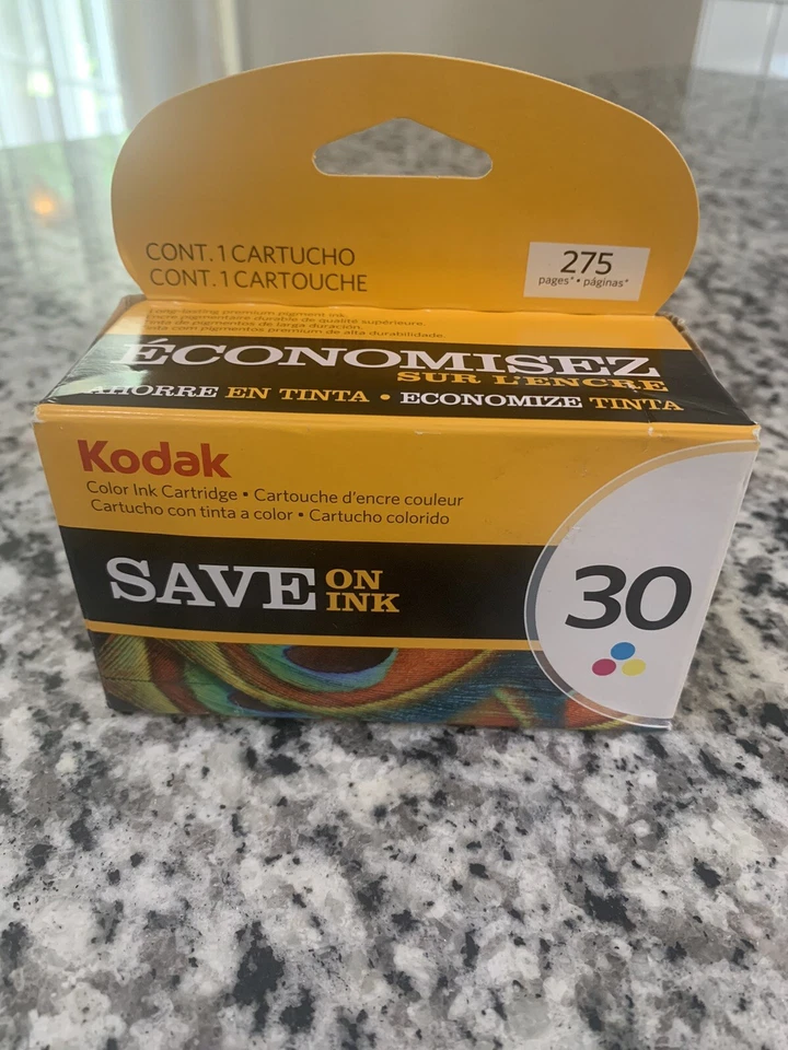 Kodak 30C 1022854 Tri-Color Ink Cartridge Sealed in Box - Image 1 of 4