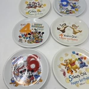 Lot Of 6 Disneyland Japan Ceramic Plates Collection, Rare In Great Condition - Picture 1 of 7