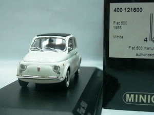 WOW EXTREMELY RARE Fiat 500F Closed Roof 1965 White 1:43 Minichamps-850/ Spark - Picture 1 of 3
