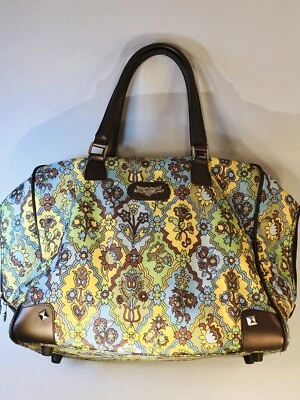 "Bolso de Lona Grande Kathy Van Zeeland Patrón Floral Fin de Semana/Durante la Noche 25""x16""x9""" Foto 1 de 4