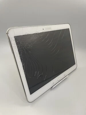 Samsung Galaxy Tab 4 10.1 T530 White 10.1" Android Tablet Cracked Faulty #A - Image 1 of 4