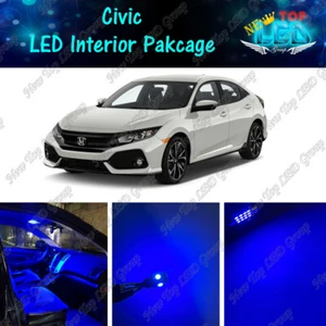 Kit de 6 luces LED interiores azules para Honda Civic 2020 2013-2018 2019 - Imagen 1 de 12