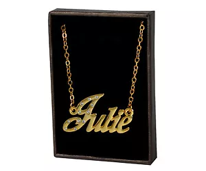 Namenskette "JULIE" - 18kt vergoldet - Geburtstag Hochzeit Accessoires stilvoll - Bild 1 von 3