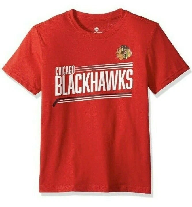 Levelwear Boys Youth Chicago Blackhawks TOEWS #19 Short Sleeve Tee Red Sz 10/12 - Image 1 of 4