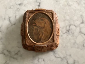 Vintage Syroco Wood Trinket Box with “ Irish Setter “ Lid 1950s . - Picture 1 of 4