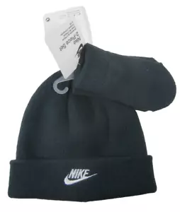 Nike Baby Jungen Beanie und Fäustlinge 2-teiliges Set Obsidian 12-24 M $24 - Bild 1 von 2