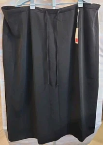Avenue Women's Plus-size 32 Black Midi Straight Skirt - Picture 1 of 8
