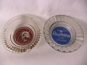 Ash Tray LOT Aladdin & MGM Grand Hotel Casino Las Vegas 1960's 70's 4.5" VINTAGE - Picture 1 of 7
