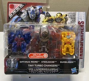 TINY TURBO CHANGERS TRANSFORMERS THE LAST KNIGHT PACKAGE OF THREE TARGET EXCL - Picture 1 of 2
