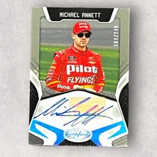 Michael Annett JR MOTORSPORTS 2018 CERTIFIED PANINI PACK PULLED signed card