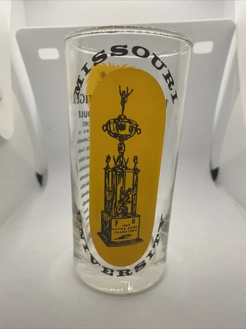 University of Missouri Football Glass MU 1969 Drinking Bar Mizzou Tigers Vintage Cover