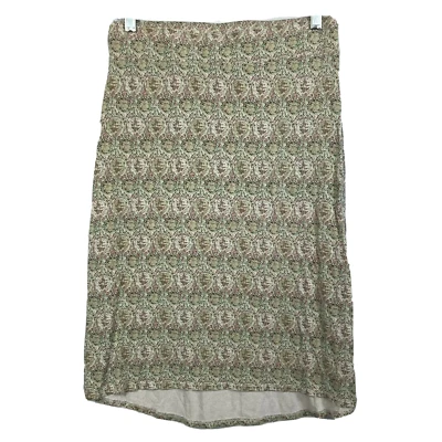 Falda para mujer Carve Designs XS verde marfil estampado elástico tejido pull on Foto 1 de 4