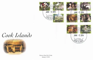 Cook Islands 2014 FDC Highland Paradise 9v Set Cover Native Culture Peu Tupana - Picture 1 of 1