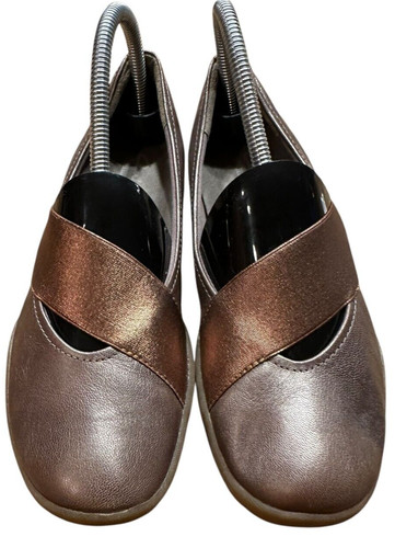 Scarpe basse donna Clarks taglia 8 marrone bronzo Mary Jane comode casual